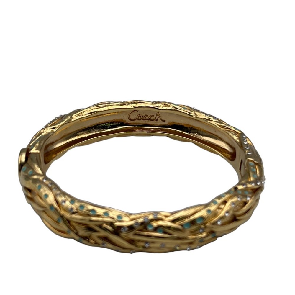 Coach Authentic Weaved Roped Hinged Bangle Vintage - image 4
